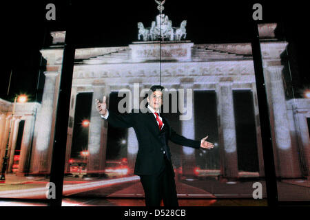 Shahrukh Khan acteur indien assiste à la conférence de presse sur le film "2' à Berlin, Allemagne, 22 octobre 2010. Le film tourné dans la capitale allemande est d'être dans les salles allemandes fin 2011. Photo : Xamax Banque D'Images