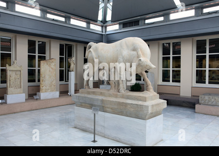 Grèce Athènes attika le musée à l'intérieur des ruines du kerameikos Banque D'Images