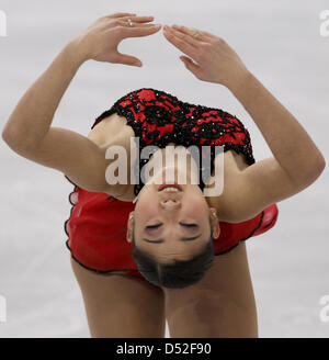 De Mirai Nagasu USA effectue dans le patinage libre de la compétition féminine de patinage artistique à Vancouver's Pacific Coliseum de Vancouver 2010 Jeux Olympiques d'hiver, 25 février 2010. Photo : Daniel Karmann  + + +(c) afp - Bildfunk + + + Banque D'Images