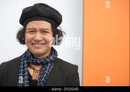 L'écrivain indonésien Andrea Hirata présente à la foire du livre de Leipzig, Allemagne, 15 mars 2013. Photo : Marc N.r.i.t. Banque D'Images