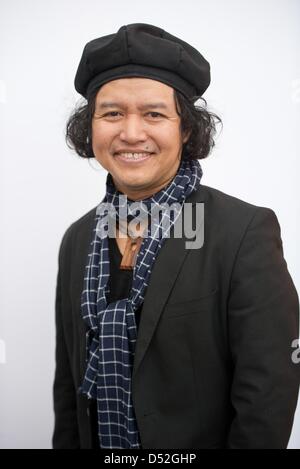 L'écrivain indonésien Andrea Hirata présente à la foire du livre de Leipzig, Allemagne, 15 mars 2013. Photo : Marc N.r.i.t. Banque D'Images