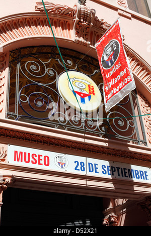 Musée de Le 28 septembre du Comité de défense de la révolution dans la Calle Obispo, La Havane, Cuba Banque D'Images