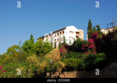 Monastère de la Sainte Trinité sur l'île d'Aegina dans le golfe Saronique, Grèce Banque D'Images