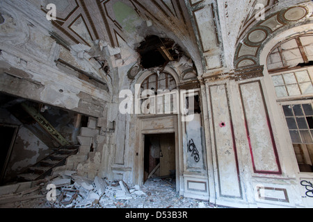 Abandonné Lee Plaza Hotel à Detroit, Michigan Banque D'Images