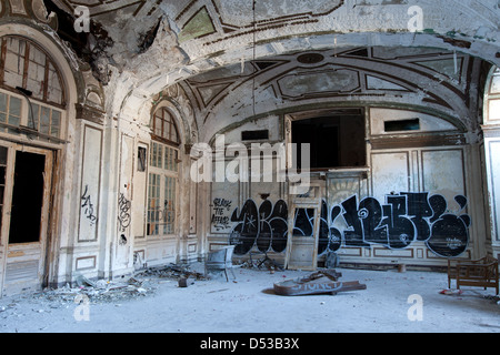 Abandonné Lee Plaza Hotel à Detroit, Michigan Banque D'Images