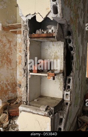 Abandonné Lee Plaza Hotel à Detroit, Michigan Banque D'Images