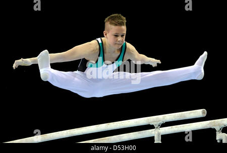 Liverpool, Royaume-Uni. 22 mars 2013. Championnats britannique Liverpool Echo Arena 22.3.13 Mens U16 /u18 Championnat Britannique Junior. Brinn Bevan Champion U16 Crédit : ALAN EDWARDS / Alamy Live News Banque D'Images