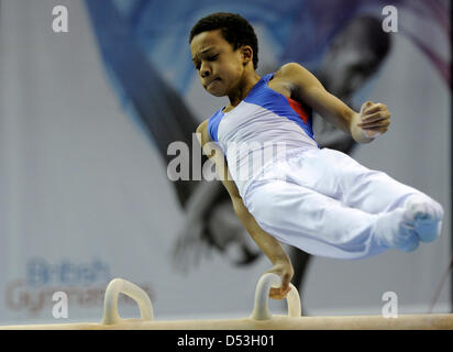 Liverpool, Royaume-Uni. 22 mars 2013. Championnats britannique Liverpool Echo Arena 22.3.13 Mens U16 /u18 Championnat Britannique Junior .Joe Fraser Crédit : ALAN EDWARDS / Alamy Live News Banque D'Images