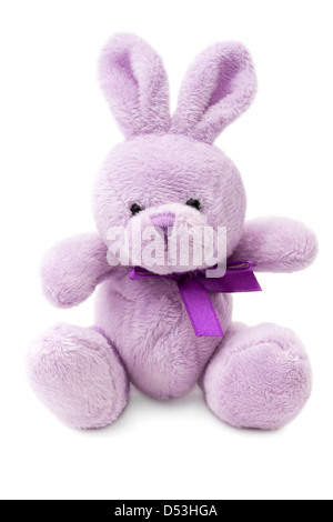 Jouets : petit lapin rose ou lilas, isolé sur fond blanc voir des images similaires dans mon portefeuille : Banque D'Images