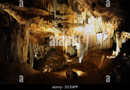 Luray Caverns ou Grotte Luray Luray 1878 découverte de la Virginie, cavité souterraine, spéléothèmes, colonnes, des coulées de boue, Banque D'Images