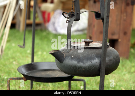 Fonte antique noir électrique. Banque D'Images