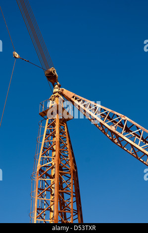 Détail d'une grue dans une carrière de marbre en Alentejo, Portugal Banque D'Images