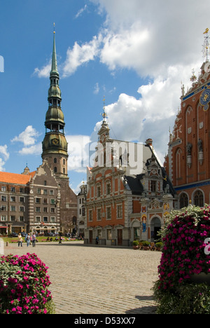 Place de la vieille ville, Riga, Lettonie Banque D'Images