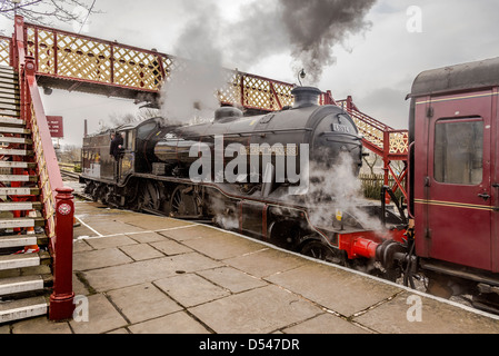 La gare ferroviaire Ramsbottom East Lancashire. Ert. Le Grand Marquis moteur. Banque D'Images