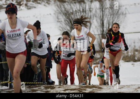 Bydgoszcz, Pologne 24e, mars 2013 Championnats du Monde de cross-country. Chamiponships Course juniors Femmes. Sur la photo : Katarzyna Rutkowska Banque D'Images