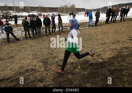 Bydgoszcz, Pologne 24e, mars 2013 Championnats du Monde de cross-country. Chamiponships Course juniors Femmes. Sur la photo : Banque D'Images