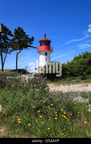 L'île de Hiddensee, phare de ( Gellen, Mecklembourg Poméranie occidentale, Allemagne Banque D'Images