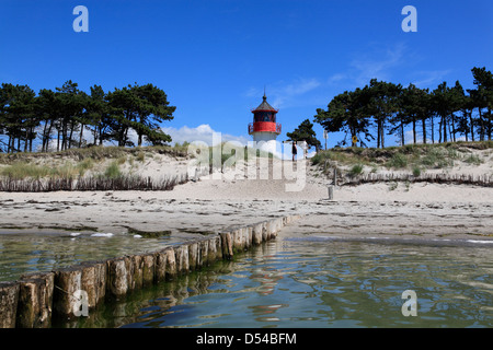 L'île de Hiddensee, phare de ( Gellen, Mecklembourg Poméranie, Allemagne, Europe Banque D'Images