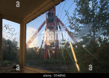 Berlin, Allemagne, le wiedereroeffnete temporaire Spree Park dans Berlin-Plänterwald Banque D'Images