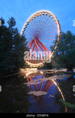 Berlin, Allemagne, le wiedereroeffnete temporaire Spree Park dans Berlin-Plänterwald Banque D'Images