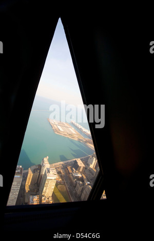 Chicago from the 94th floor of the John Hancock Building, Chicago, Illinois Banque D'Images