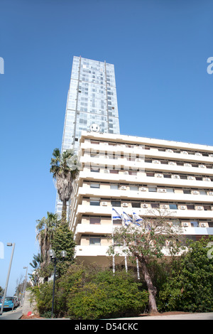 L'architecture moderne en centre-ville, Tel Aviv, Israël, Moyen Orient Banque D'Images