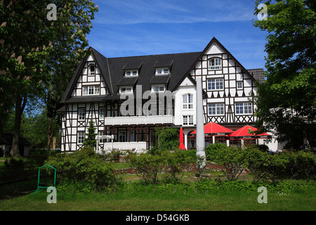 L'île de Hiddensee, Hotel Hitthim au port de Kloster, Mecklembourg Poméranie occidentale, Allemagne Banque D'Images