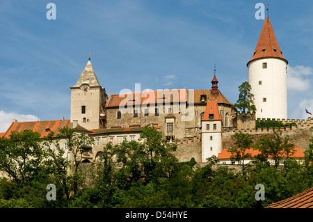 Château Krivoklat, Krivoklat, Bohemia, République Tchèque Banque D'Images