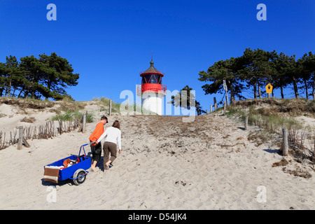 L'île de Hiddensee, phare de ( Gellen, Mecklembourg Poméranie occidentale, Allemagne Banque D'Images