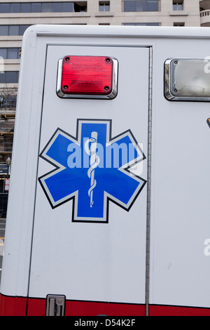 La Vie de Star symbole d'ambulance - USA Banque D'Images