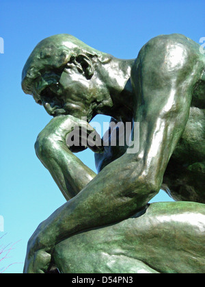 "Le Penseur" sculpture d'Auguste Rodin, Saint-Paul de Vence, Alpes-Maritimes, Provence-Alpes-Côte d'Azur, France Banque D'Images