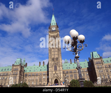 L'édifice du Centre (Édifice du centre), la colline du Parlement, Ottawa, Région de la capitale nationale, de l'Ontario Province, Canada Banque D'Images