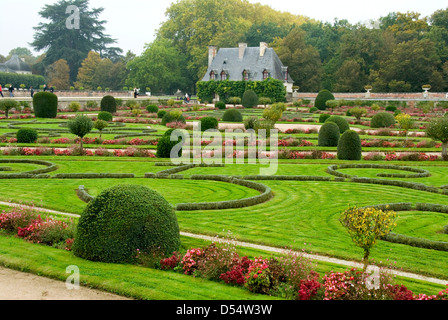 Château de Chenonceau Jardins, vallée de la Loire, France Banque D'Images