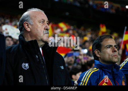 Vicente Del Bosque (ESP), le 22 mars 2013 Football / Soccer - COUPE DU MONDE : Brésil 2014 Groupe I de la Zone européenne de qualification match entre l'Espagne 1-1 Finlande au Stade El Molinon de Gijon, Asturias, Espagne. (Photo par D. Nakashima/AFLO) Banque D'Images