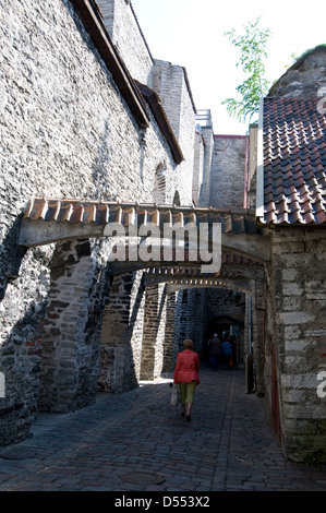 Katariina Käik - passage de Sainte-Catherine dans la vieille ville de Tallinn, Tallinn, Estonie, États baltes Banque D'Images