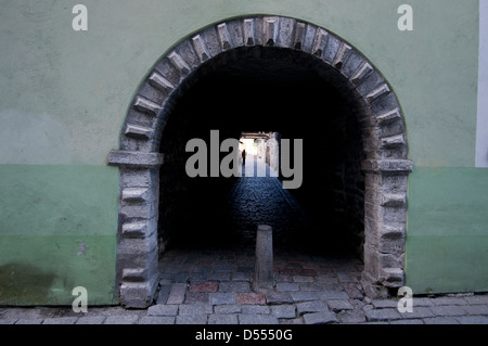 Katariina Käik - St Catherine's passage sur Muurivahe dans la vieille ville de Tallinn, Tallinn, Estonie, pays baltes. Banque D'Images