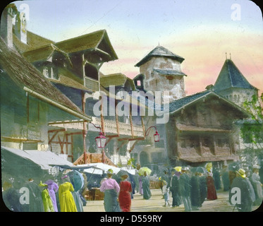 Paris Exposition : vue extérieure non identifié, Paris, France, 1900 Banque D'Images