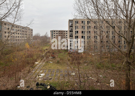 Berlin, Allemagne, les ruines d'un ancien dortoir des travailleurs contractuels Banque D'Images