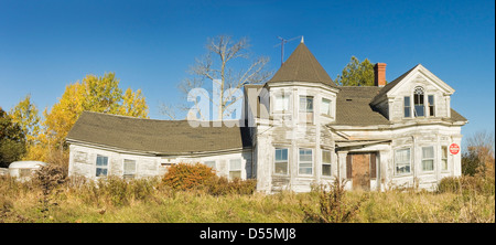 Vieille maison abandonnée dans le Maine. Banque D'Images