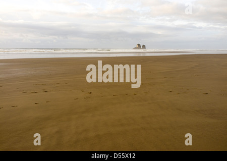 Le coucher du soleil, Rockaway Beach, Oregon, United States Banque D'Images