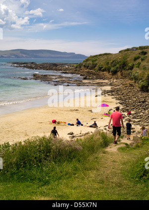 Sur la plage, Porpoise Bay, les Catlins, Clutha, Nouvelle-Zélande. Banque D'Images