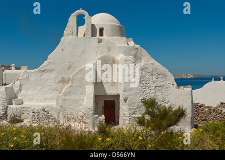 Église de Panagia Paraportiani, Mykonos, Cyclades, Grèce Banque D'Images