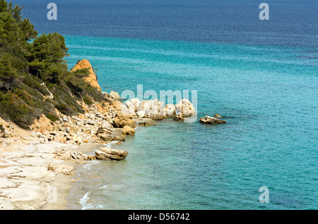 Sunny Beach et d'été à péninsule de Halkidiki, Kassandra en Grèce Banque D'Images