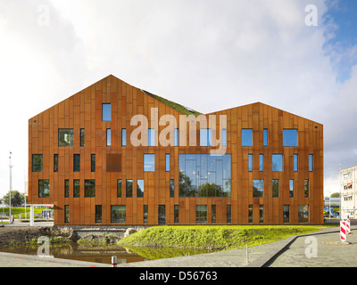 Collège universitaire d'Amsterdam, Amsterdam, Pays-Bas. Architecte : 2012 Mecanoo. Banque D'Images