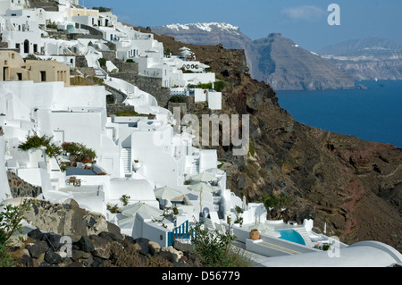 Oia, Santorini, Cyclades, Grèce Banque D'Images