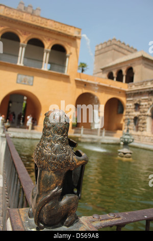 Estanque de Mercurio, Alcazar, Séville, Espagne Banque D'Images