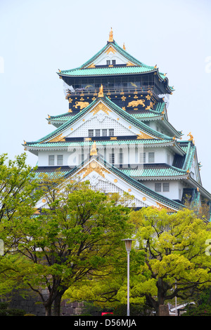 Osaka, Japon - ville dans la région de Kansai. Osaka-jo Château. Banque D'Images