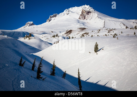 Le Mont Hood, Oregon, en hiver Banque D'Images
