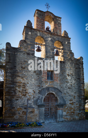 Mission Espada à San Antonio, Texas Banque D'Images