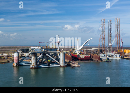 Le port de commerce de Galveston, Texas, USA, Amérique latine. Banque D'Images